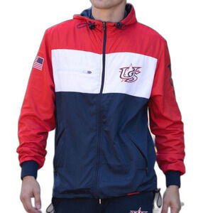 Baseballism For Glory Red White And Blue Windbreaker Large